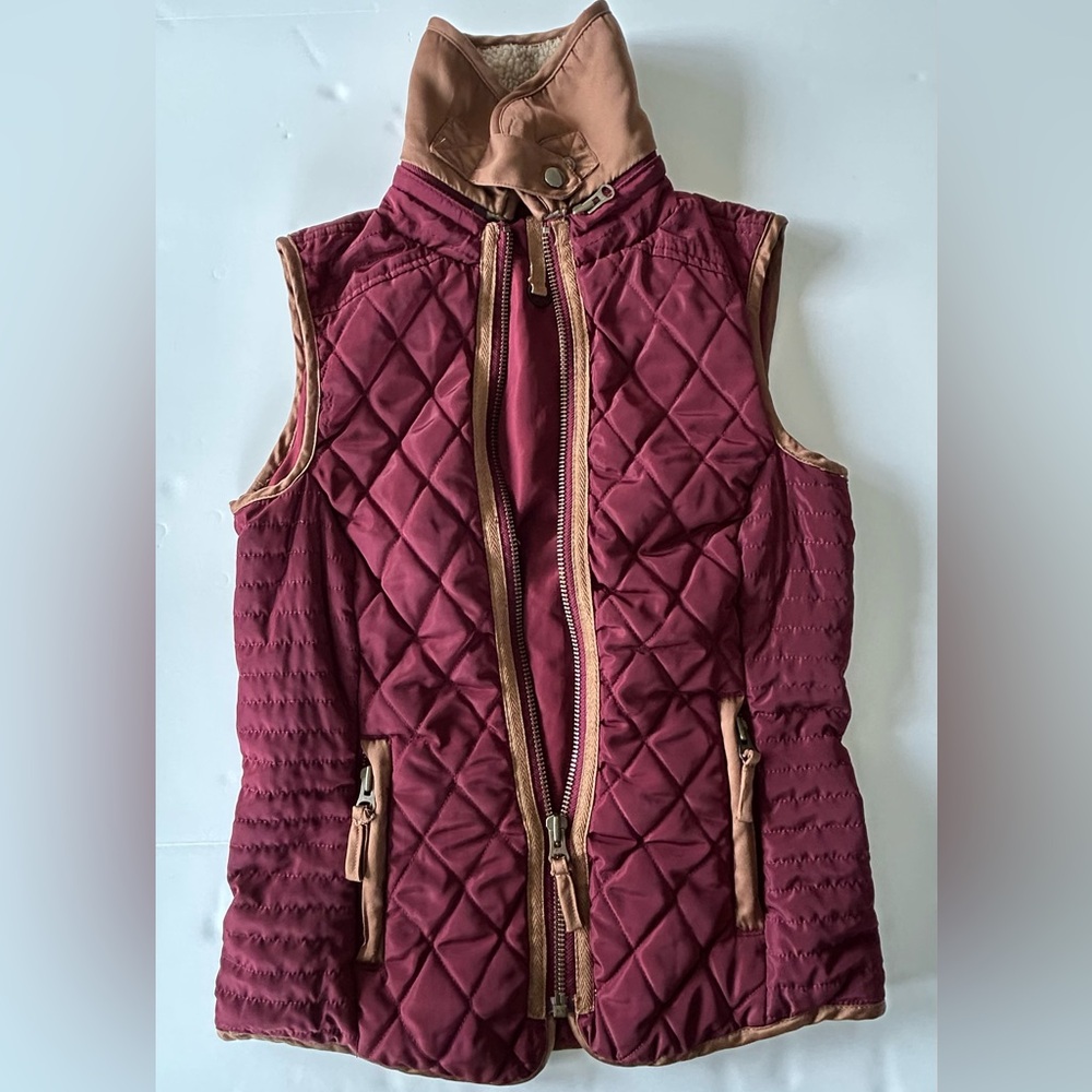 Cremieux Women’s Burgundy Vest XS
